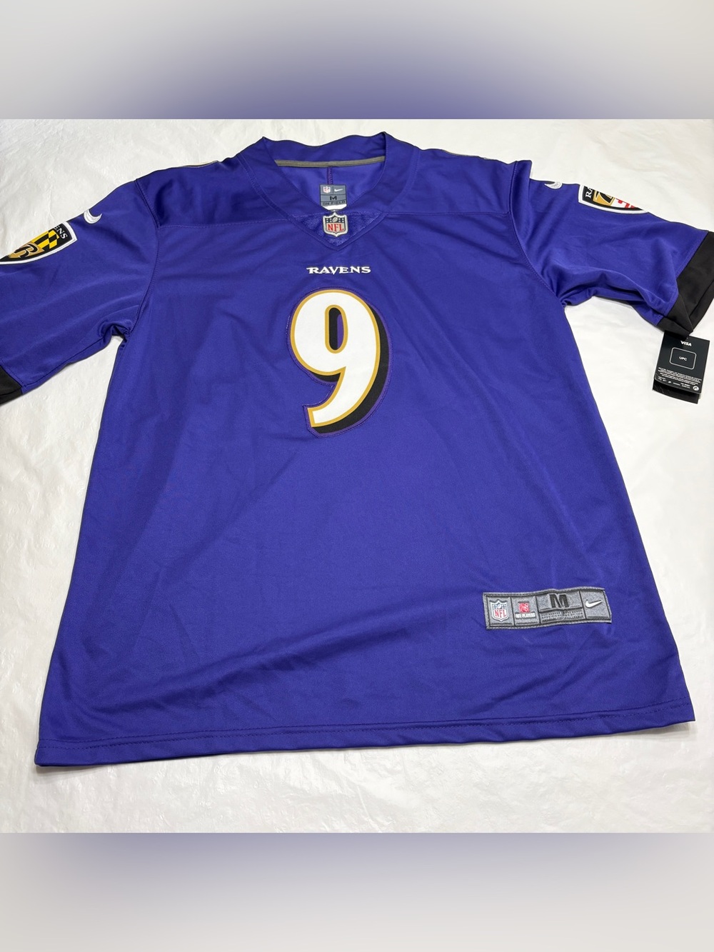 Nike Baltimore Ravens Justin Tucker #9 Purple On Field Jersey Mens Medium New